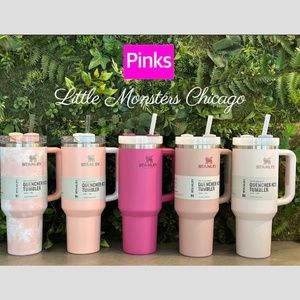 STANLEY 40 oz tumbler PINK travel quencher pink mug